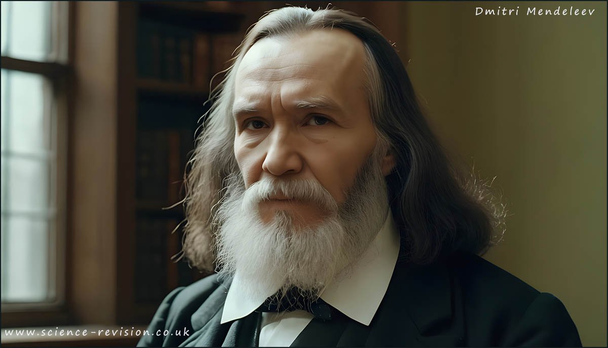 Portrait of the Russian chemist Dmitri Mendeleev
